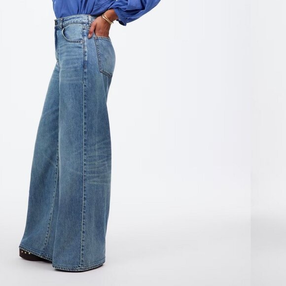 MADEWELL Curvy Superwide Leg barrel JEANS NEW NWT Sz 32 - Picture 11 of 12